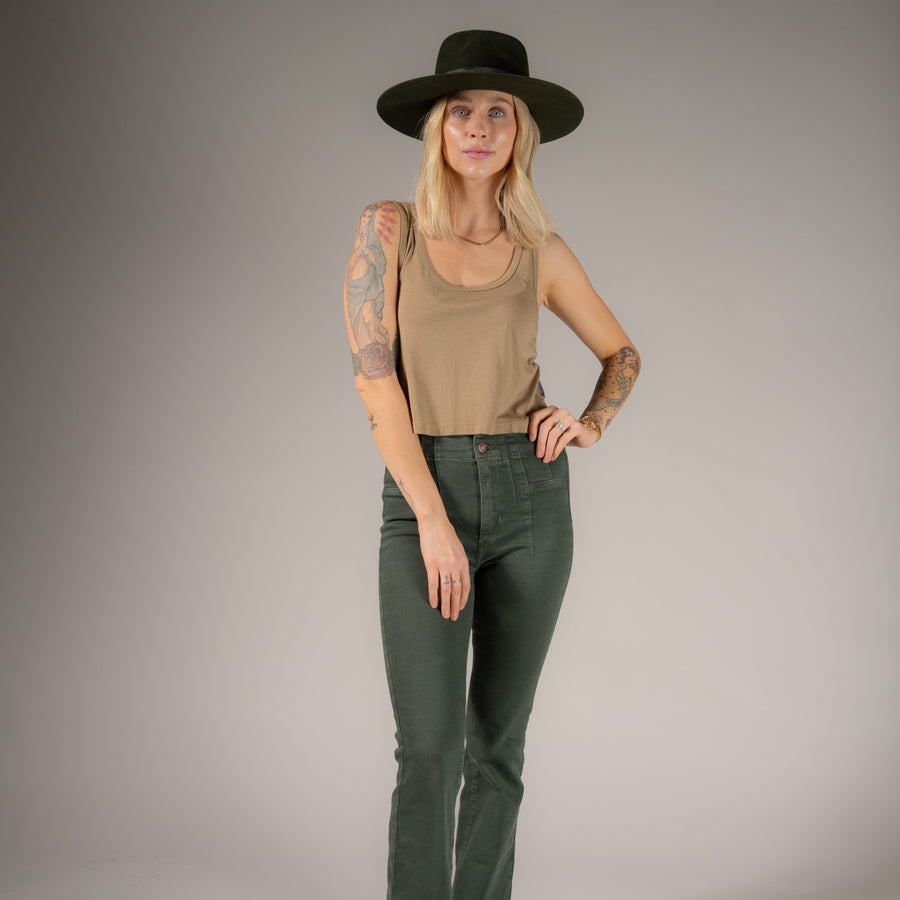 Essentials - Boxy Tank - Camel Gold - The Laundry Room