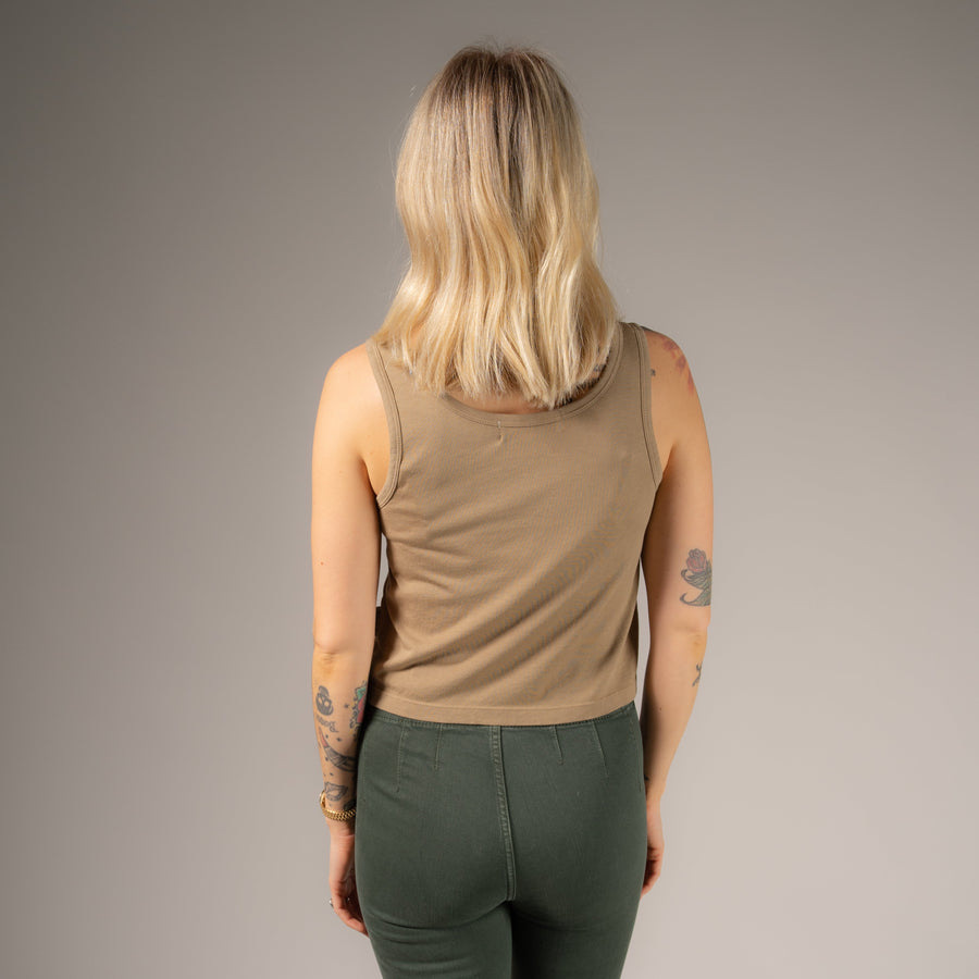Essentials - Boxy Tank - Camel Gold - The Laundry Room