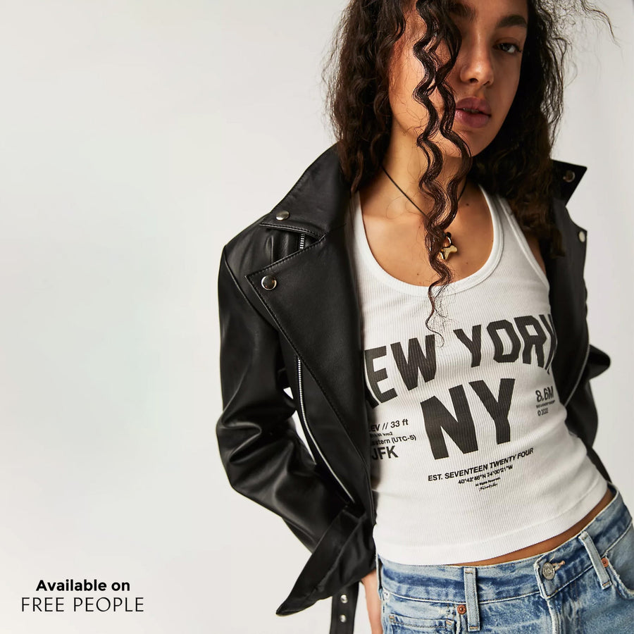 Welcome To New York - Rib Tank - White