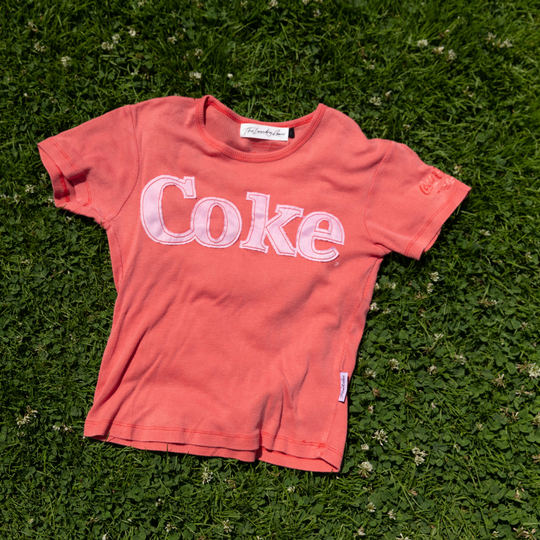 Coke Patchwork - Baby Tee - Vintage Red