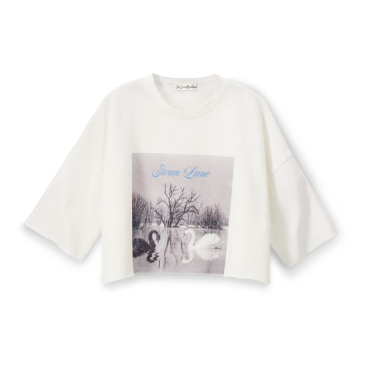 Swan Lane - Crop Jumper - White White / XS