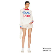 Coors Light 1980  - Cashmere Sweater - White & Red White & Red / XS