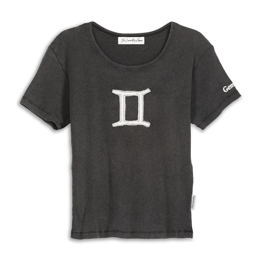 Gemini Stitch - Baby Tee - Black Snow Black Snow / XS