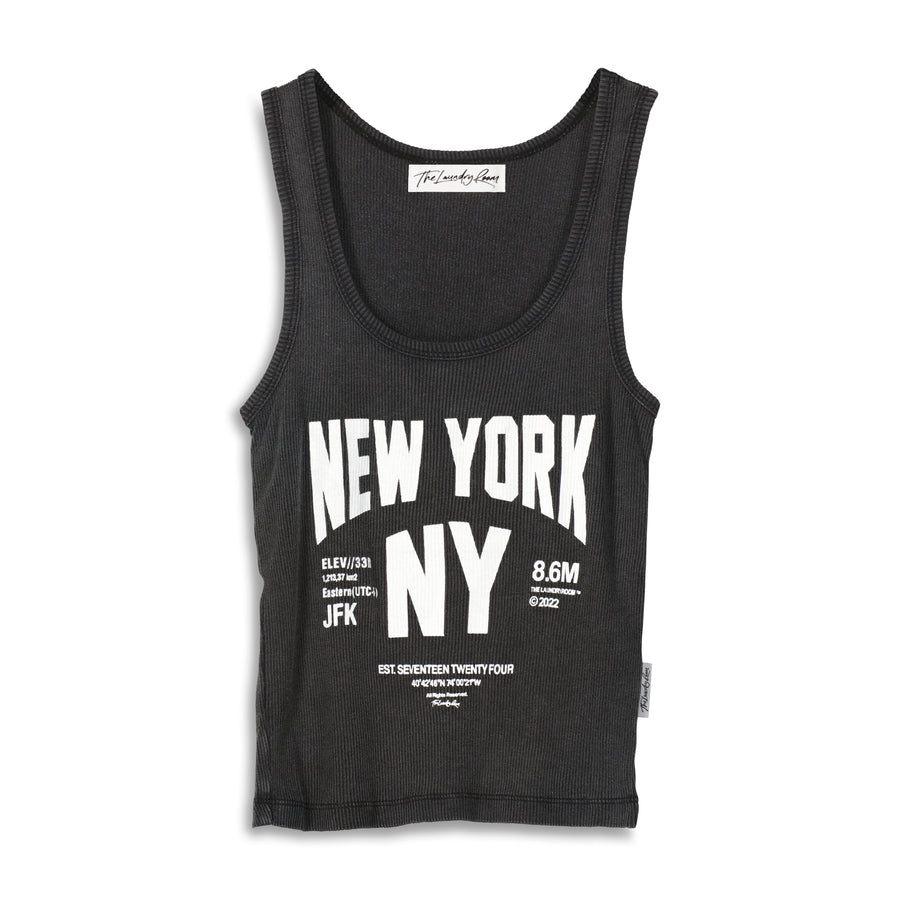 Welcome To New York - Rib Tank - Black Snow Black Snow / XS