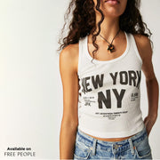 Welcome To New York - Rib Tank - White White / XS