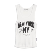 Welcome To New York - Rib Tank - White White / XS