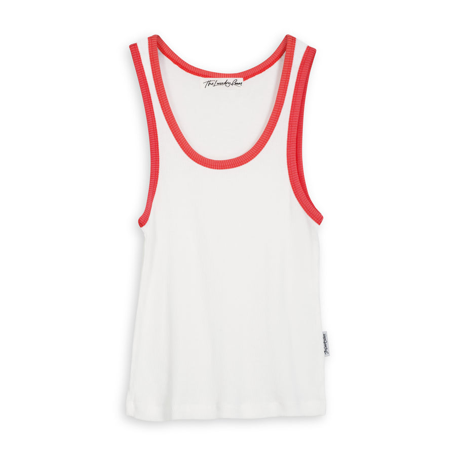 Essentials - Rib Tank - White & Red White & Red / XS