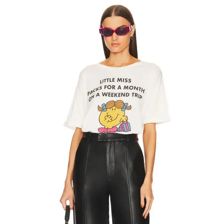 Little Miss Weekend Trip - Oversized Tee - White - The Laundry Room