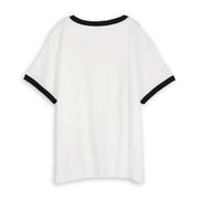 Essentials - Perfect Ringer Tee - White & Black Snow White & Black Snow / XS