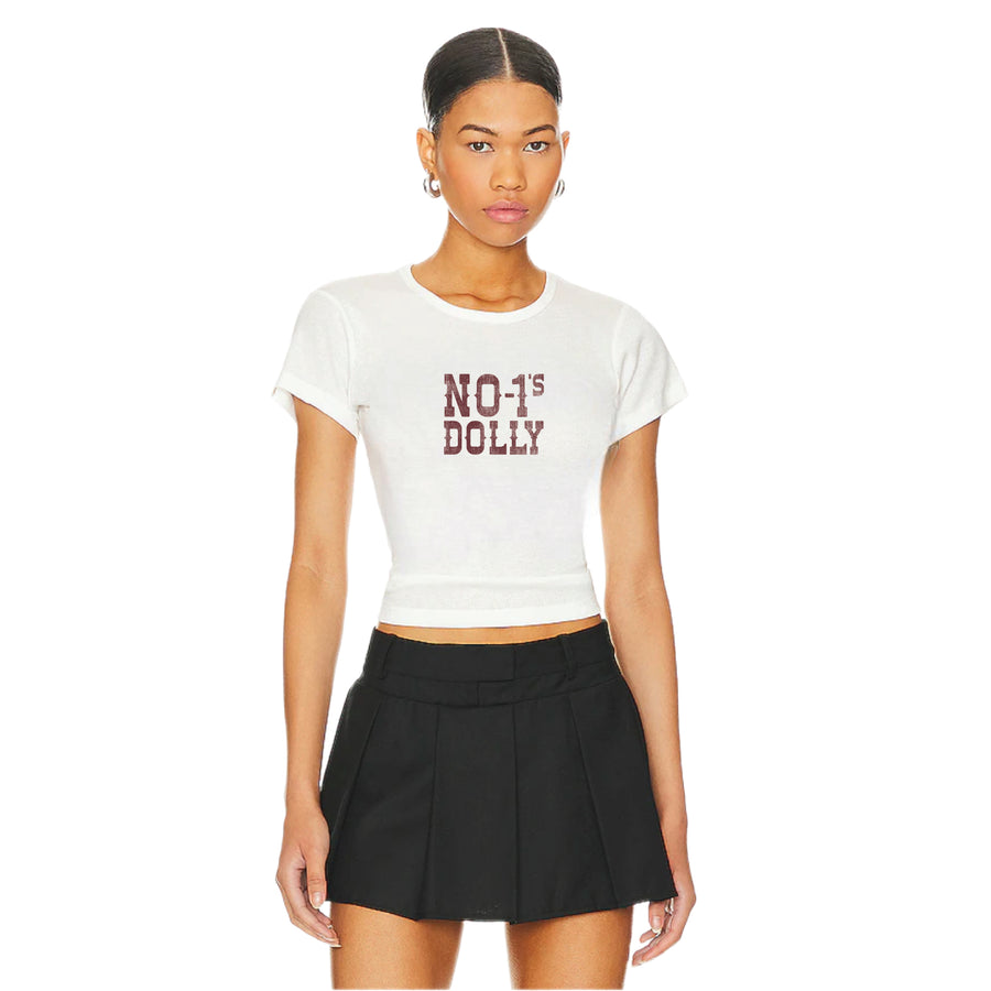 No One'S Dolly - Baby Tee - White