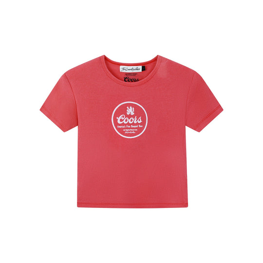 Coors Fine Banquet Beer - Baby Tee - Vintage Red - The Laundry Room