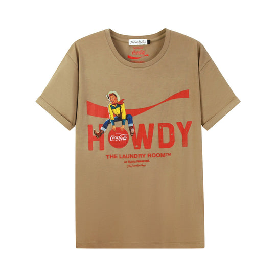 Howdy Coke - Oversized Tee - Camel Gold