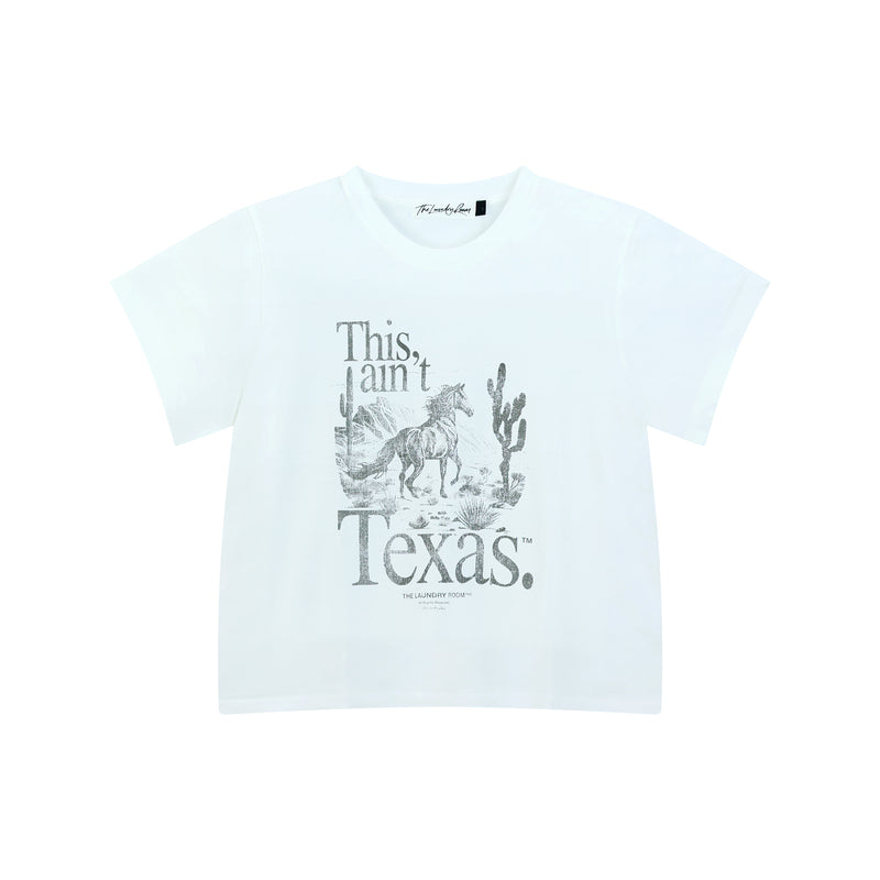 This Ain't Texas Stallion - Perfect Tee - White - The Laundry Room