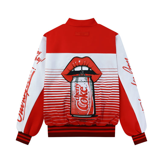 Very Cherry Coke - Racing Jacket - Red & White - The Laundry Room