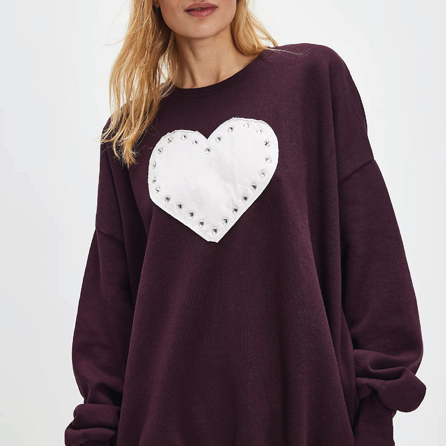 Rhinestone Heart - Jump Jumper - Chocolate - The Laundry Room