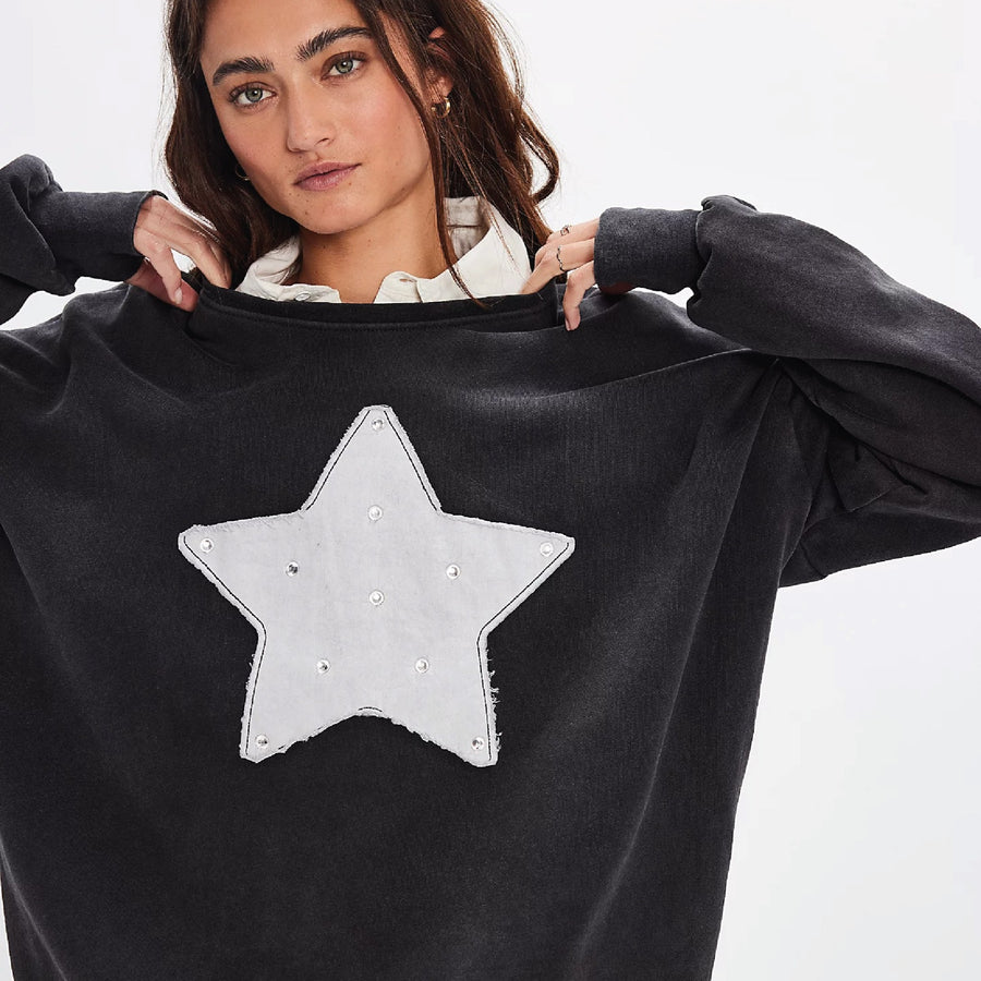 Rhinestone Star - Jump Jumper - Black Snow - The Laundry Room