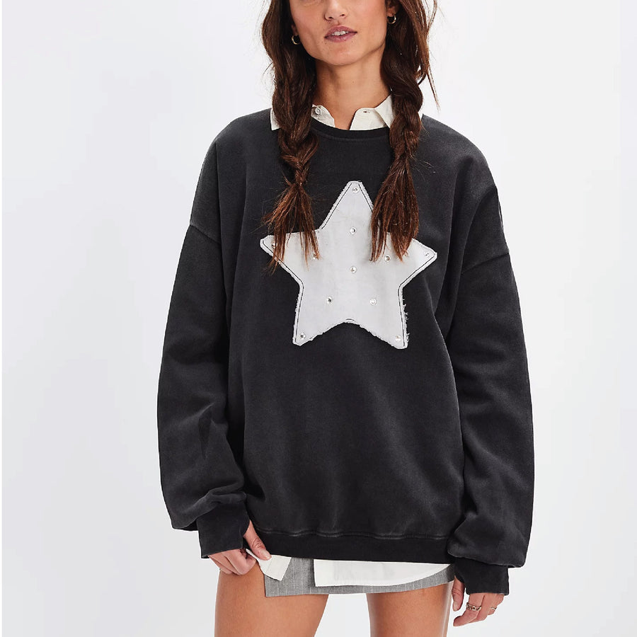 Rhinestone Star - Jump Jumper - Black Snow - The Laundry Room
