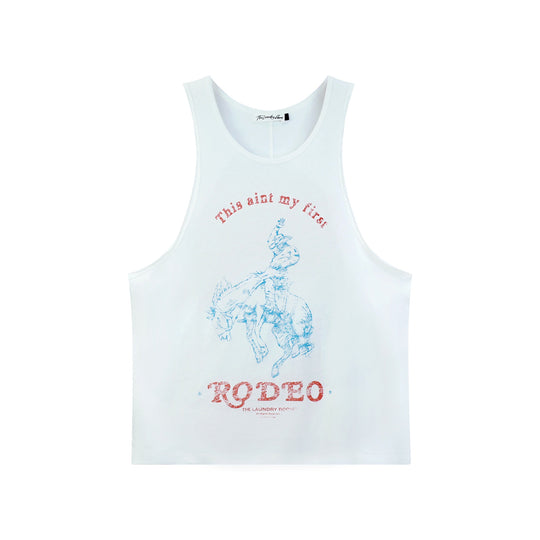 First Rodeo - Papa Tank - White - The Laundry Room