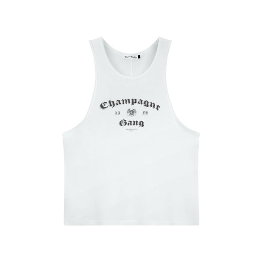 Champagne Gang - Papa Tank - White - The Laundry Room