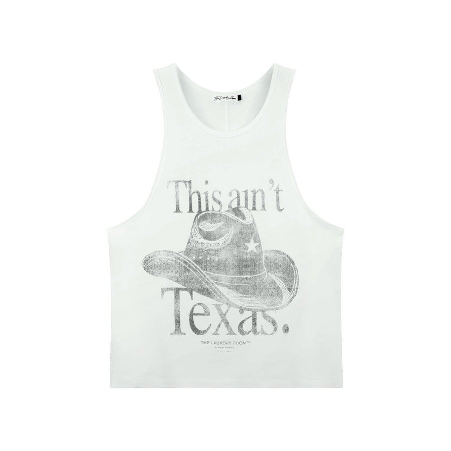 This Ain'T Texas - Papa Tank - White - The Laundry Room