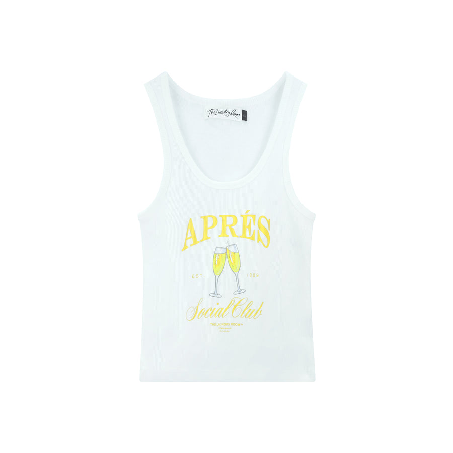 Apres Social Club - Rib Tank - White - The Laundry Room