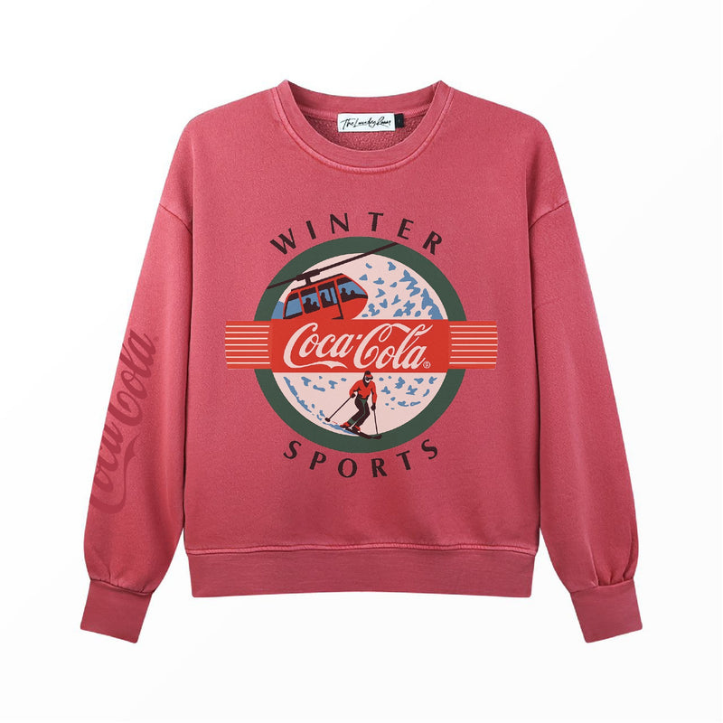 Coca Cola Winter Sport - Classic Crewneck Sweater - Vintage Red - The Laundry Room