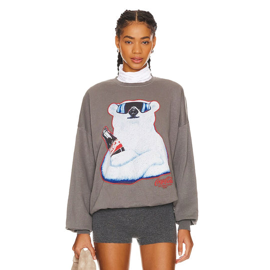 Polar Bear Coca Cola - Jump Jumper - Gravity Grey