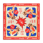 We Want Coke  - Silky Bandana - White & Tan Stripe - The Laundry Room