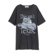 This Ain'T Texas - Oversized Tee - Black - The Laundry Room