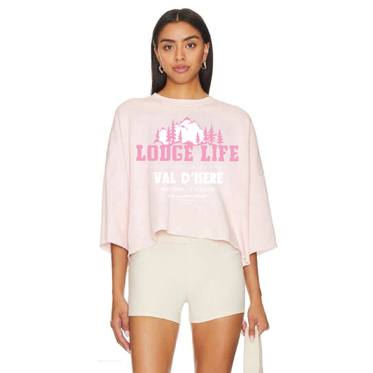 Lodge Life Savoie France - Crop Jumper - Blush Pink - The Laundry Room