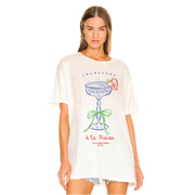 Strawberry Champagne - Oversized Tee - White - The Laundry Room