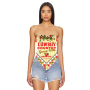 Cowboy Country Grown Wild Berries - Silky Bandana - Red Gingham - The Laundry Room