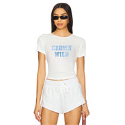 Grown Wild Denim - Baby Tee - White - The Laundry Room
