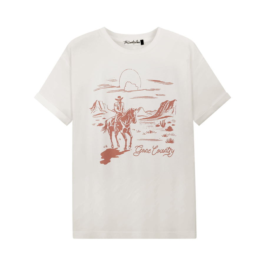 Gone Country - Oversized Tee - Bone