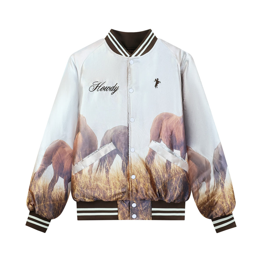 Ranch Life - Stadium Jacket - Brown - The Laundry Room