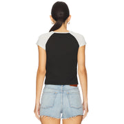 Stardom - Baby Tee - Black Snow & White - The Laundry Room