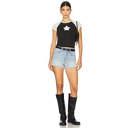 Stardom - Baby Tee - Black Snow & White - The Laundry Room