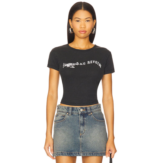 Au Revoir - Baby Tee - Black Snow - The Laundry Room