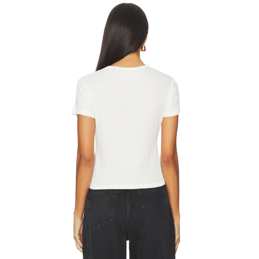 BONJOUR JE T'AIME SS - Baby Tee - White - The Laundry Room