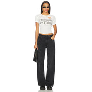 BONJOUR JE T'AIME SS - Baby Tee - White - The Laundry Room