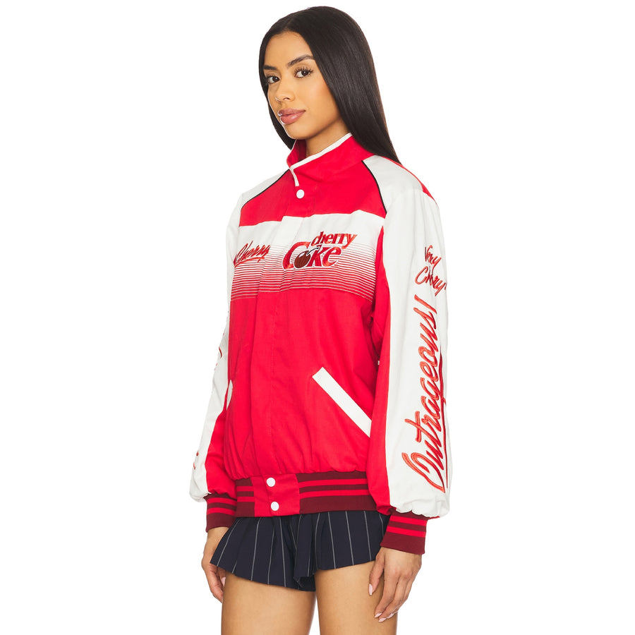 Very Cherry Coke - Racing Jacket - Red & White - The Laundry Room