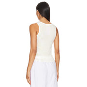 We Want Coke  - Rib Tank - White & Tan Stripe - The Laundry Room