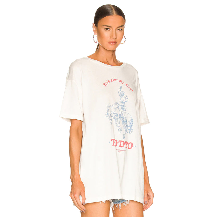 First Rodeo - Oversized Tee - White - The Laundry Room