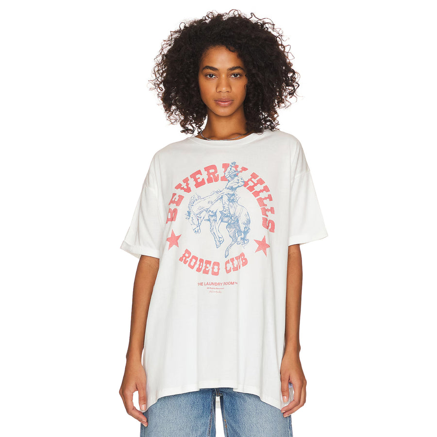Beverly Hills Rodeo Club - Oversized Tee - White - The Laundry Room