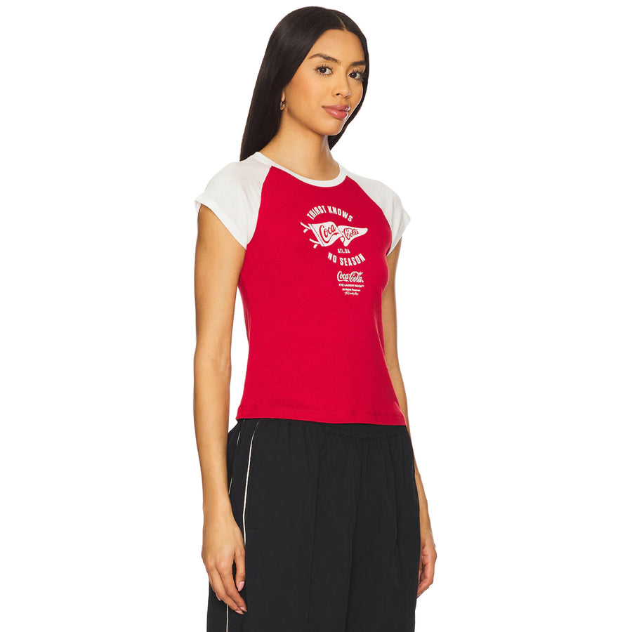 Thirst Knows No Season - Raglan Baby Tee - Red & White - The Laundry Room