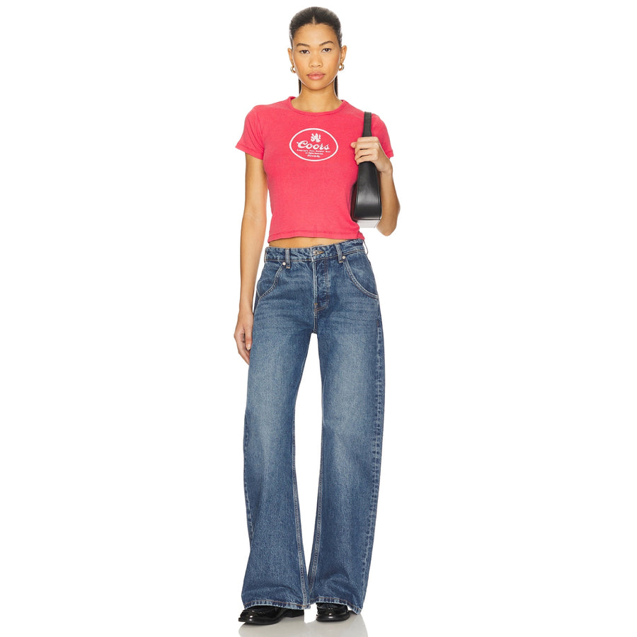 Coors Fine Banquet Beer - Baby Tee - Vintage Red - The Laundry Room