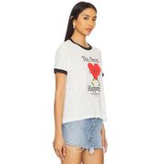 This. Never. Happened. - Perfect Ringer Tee - White & Black Snow - The Laundry Room