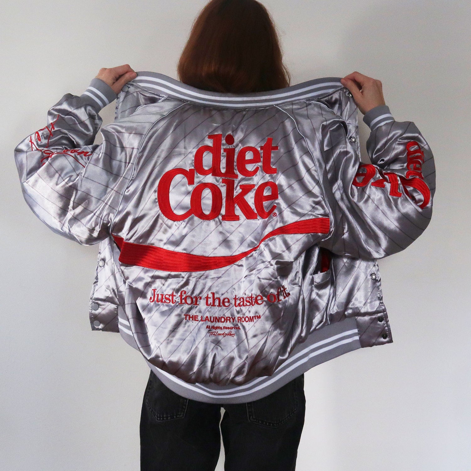 Diet Coke On Ice 82 - Stadium Jacket - Silver - The Laundry Room