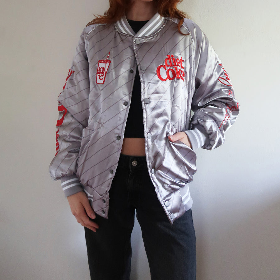 Diet Coke On Ice 82 - Stadium Jacket - Silver - The Laundry Room