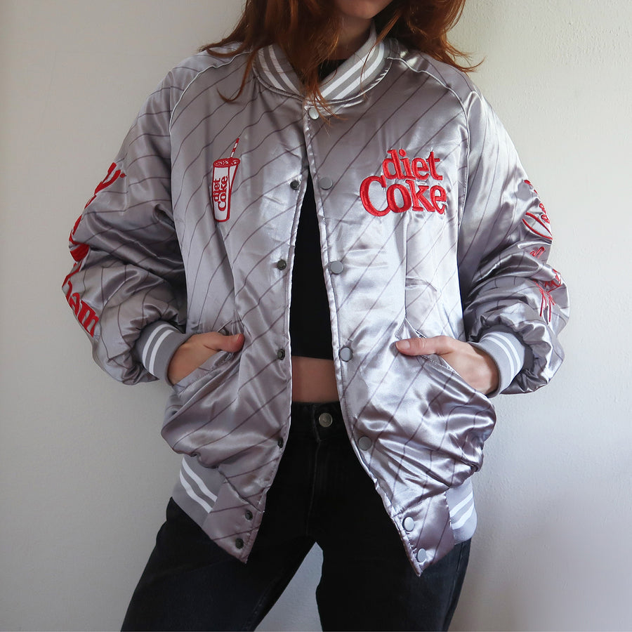 Diet Coke On Ice 82 - Stadium Jacket - Silver - The Laundry Room